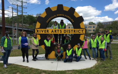 Team Explore Asheville’s Service Project: Litter Cleanup in the River Arts District